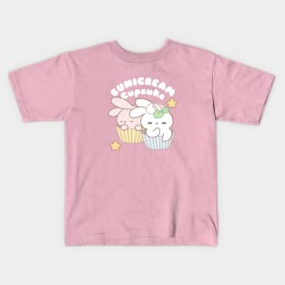 Cute Bunnies Cosplay as Bunicream Cupcake Kids T-Shirt